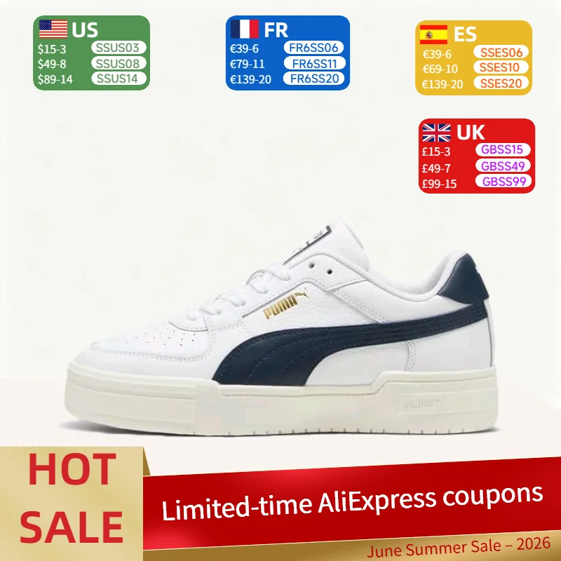 

Puma Ca Pro Classic Comfortable, Casual, Versatile, Snug-fitting, Durable, Cushioned Low-Top Sneakers (Unisex) - White 380190-57