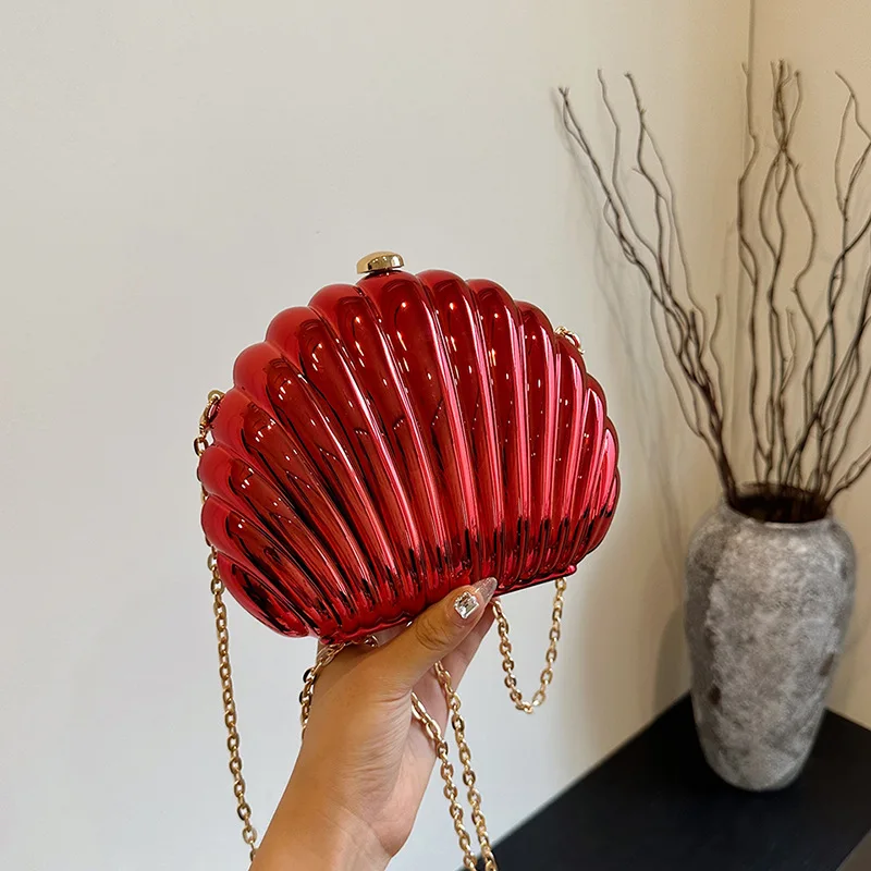 

Lady Mini Shell Bag Acrylic High Quality Luxury Designer Made Up & Phone Carrying Cases Yellow Beige Pouch Cute Shoulder Totes