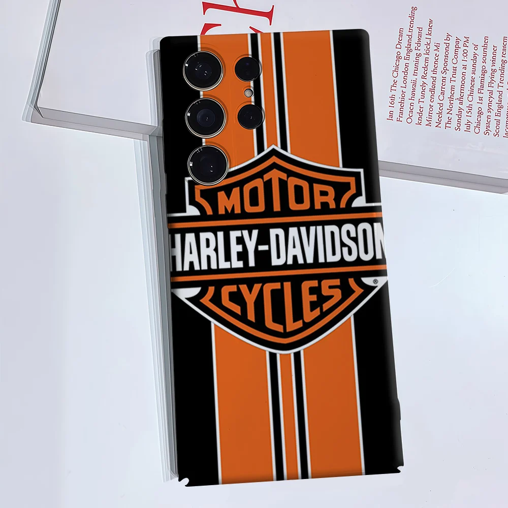 Luxury Redefined H-Harleys D-Davidson Phone Case for Samsung Galaxy S26 S25 S24 S23 Ultra Plus Luxury Double-layer Back Cover