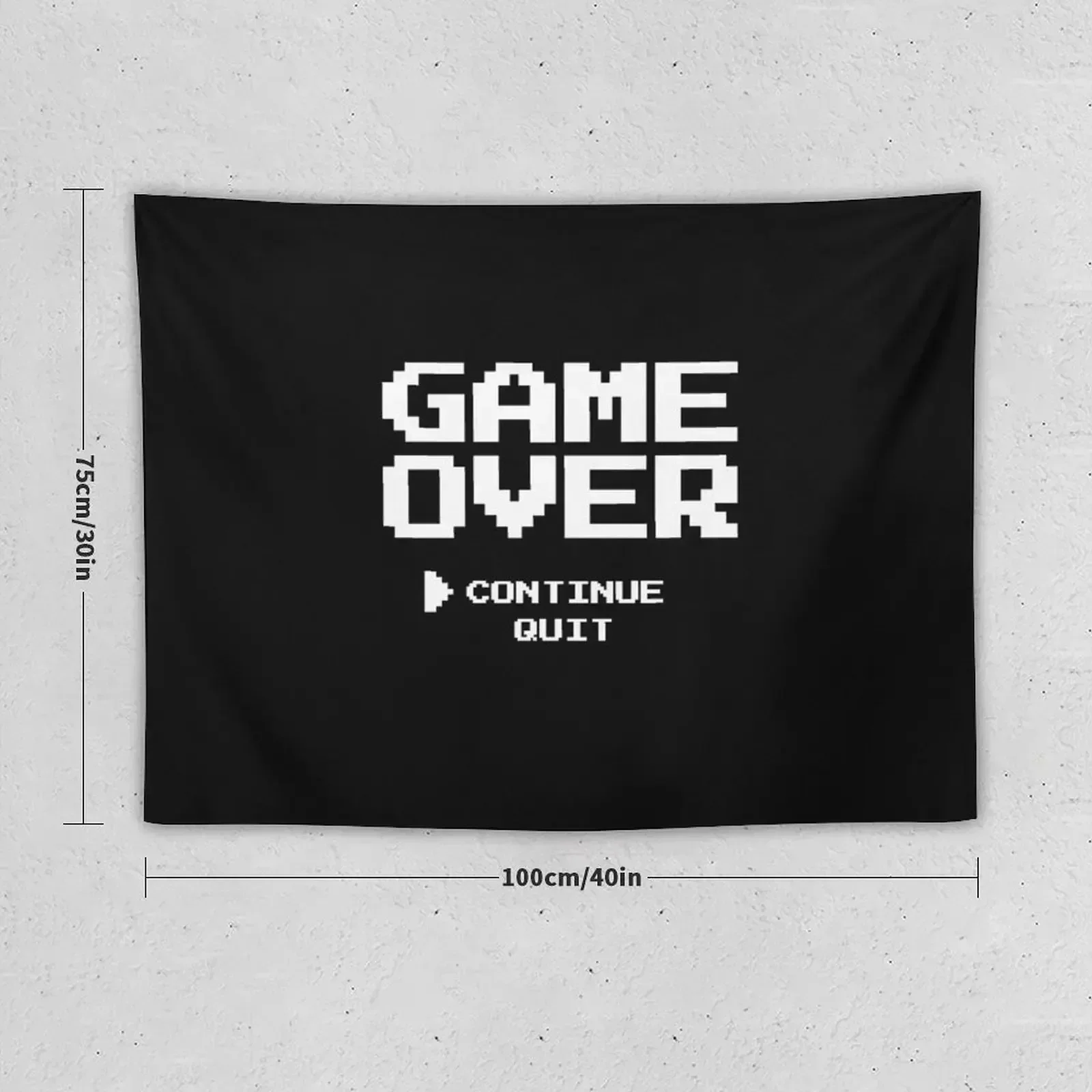 Game Over Continue Quit Tapestry Home Decoration Accessories Wallpapers Home Decor Outdoor Decoration Decor For Room Tapestry