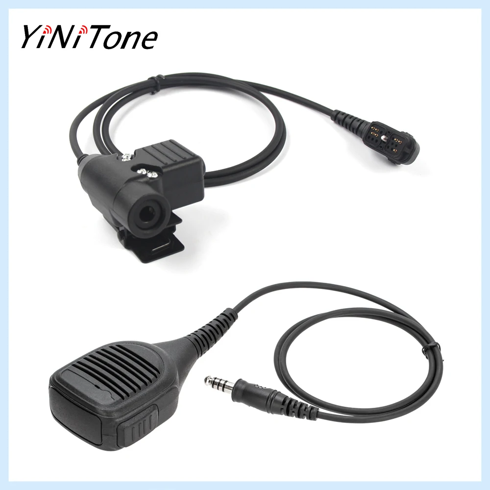 

Ham Radio 7.1mm NATO Adapter Speaker Microphone with U94 PTT For Hytera PD780 PT580H PD780G PD782 PD782G PD785