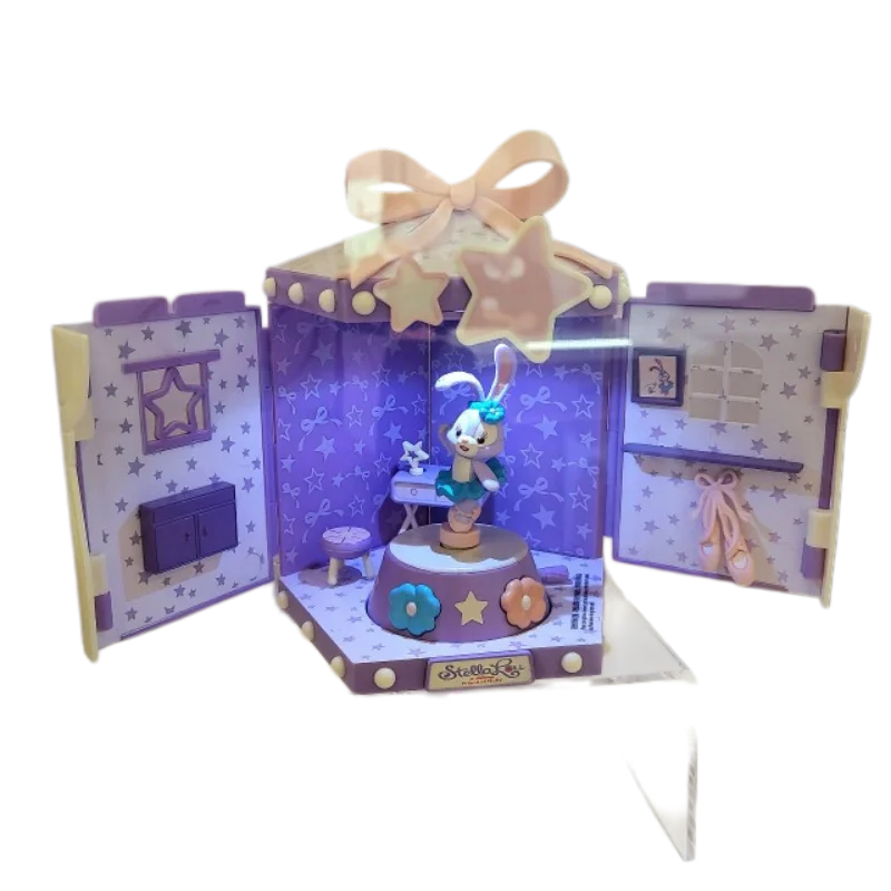 shanghai-disneyland-duffy-and-friends-table-decoration-authentic-collectib-stellal-ou-ballet-stage-light‑up-scene-figurine