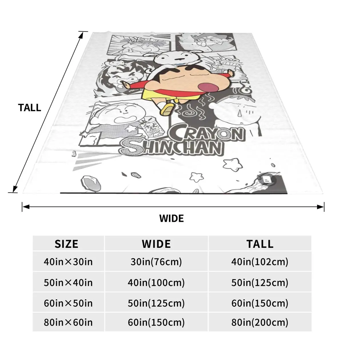 Buntstift Shin-Chan Kawaii Miniso Flanell Decke Winter weiche Decke für Jungen Couch Stuhl ästhetische Tages decke Sofa Bettdecke