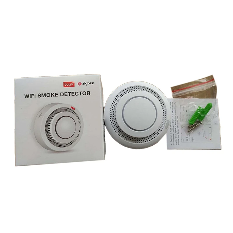 Zigbee Version Graffiti Smoke Sensor Intelligent Smoke Detector Tuya Multi-Function Portable Smoke Alarms Durable Easy To Use