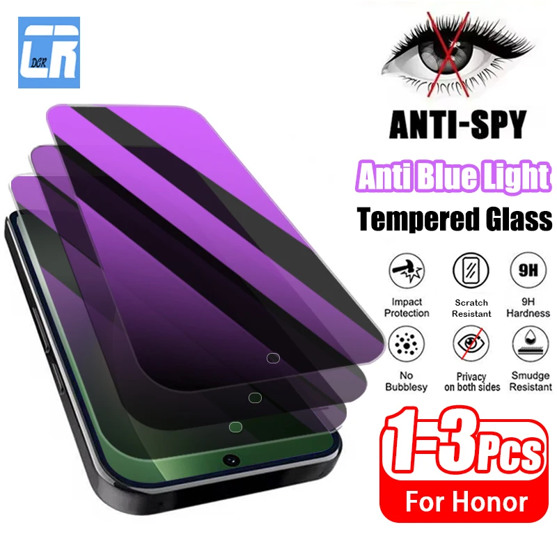 

1-3 шт., противошпионское закаленное стекло Blue-Ray для Honor Magic8 7 Lite X70 X60 GT X70i X60i Защитная пленка для экрана для Honor GT Pro 50 SE