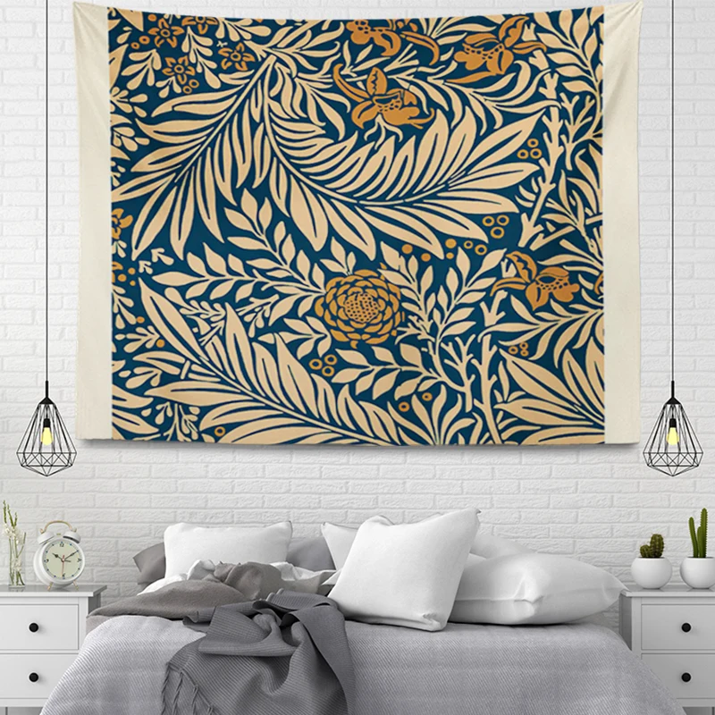 plant Wall tapestry aesthetic Home room decor boho boho accessories hanging large fabric autumn simple Bedroom carpet nordic