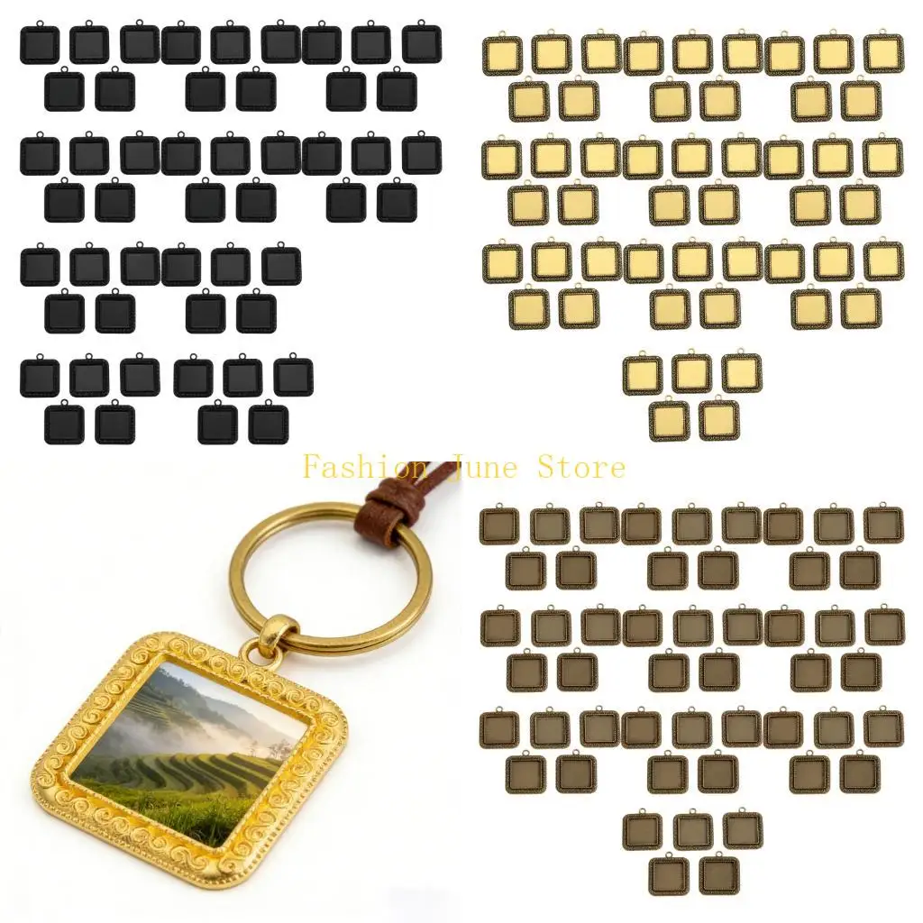 

N5KA Набор из 50 драгоценных камней на квадратной подставке из цинкового сплава для драгоценных камней Time диаметром 20 мм