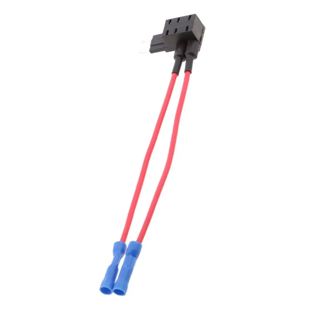 Mini Fuse Holder Tap Wire Automotive 12V Blade Fuse Block Adapter for Car GPS Alarm and Power Add-on Circuit
