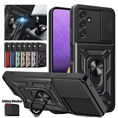 Case For Samsung Galaxy M15 M35 M55 5G M14 M34 M54 M23 M33 M53 M56 M16 M62 Slide Camera Protector Armor PC Hard Cover