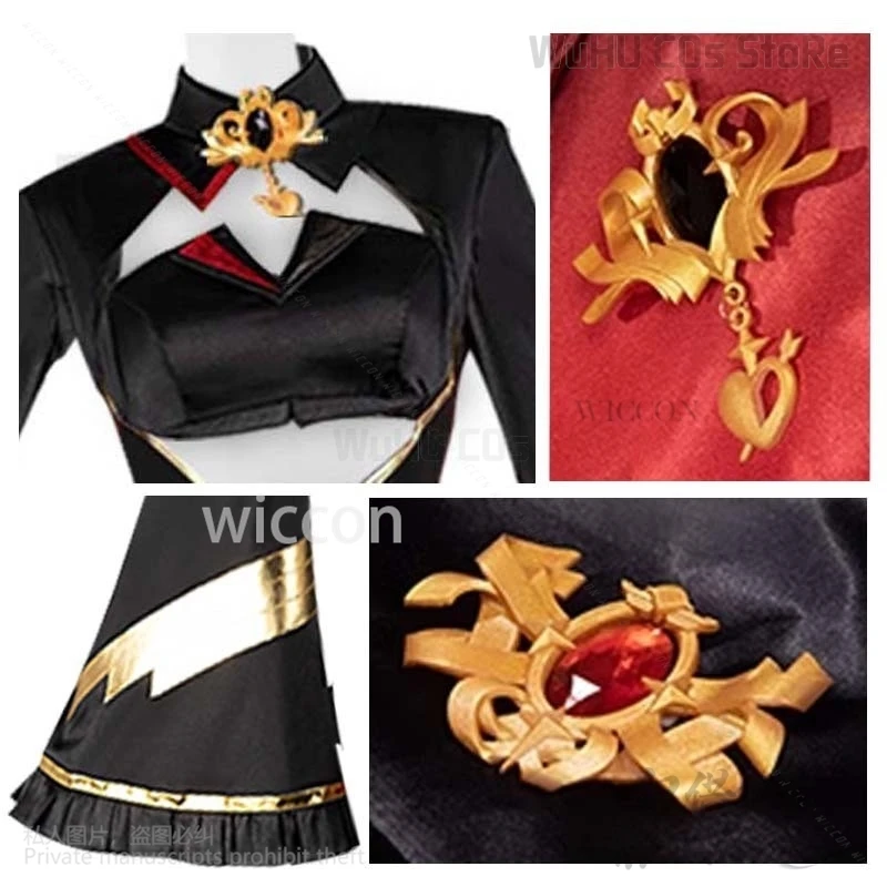 Anime Hololive Virtual Youtuber Houshou Marine Cosplay Party Uniform Lolita Hallowen Play Role Clothes Wigs For Girls Customized