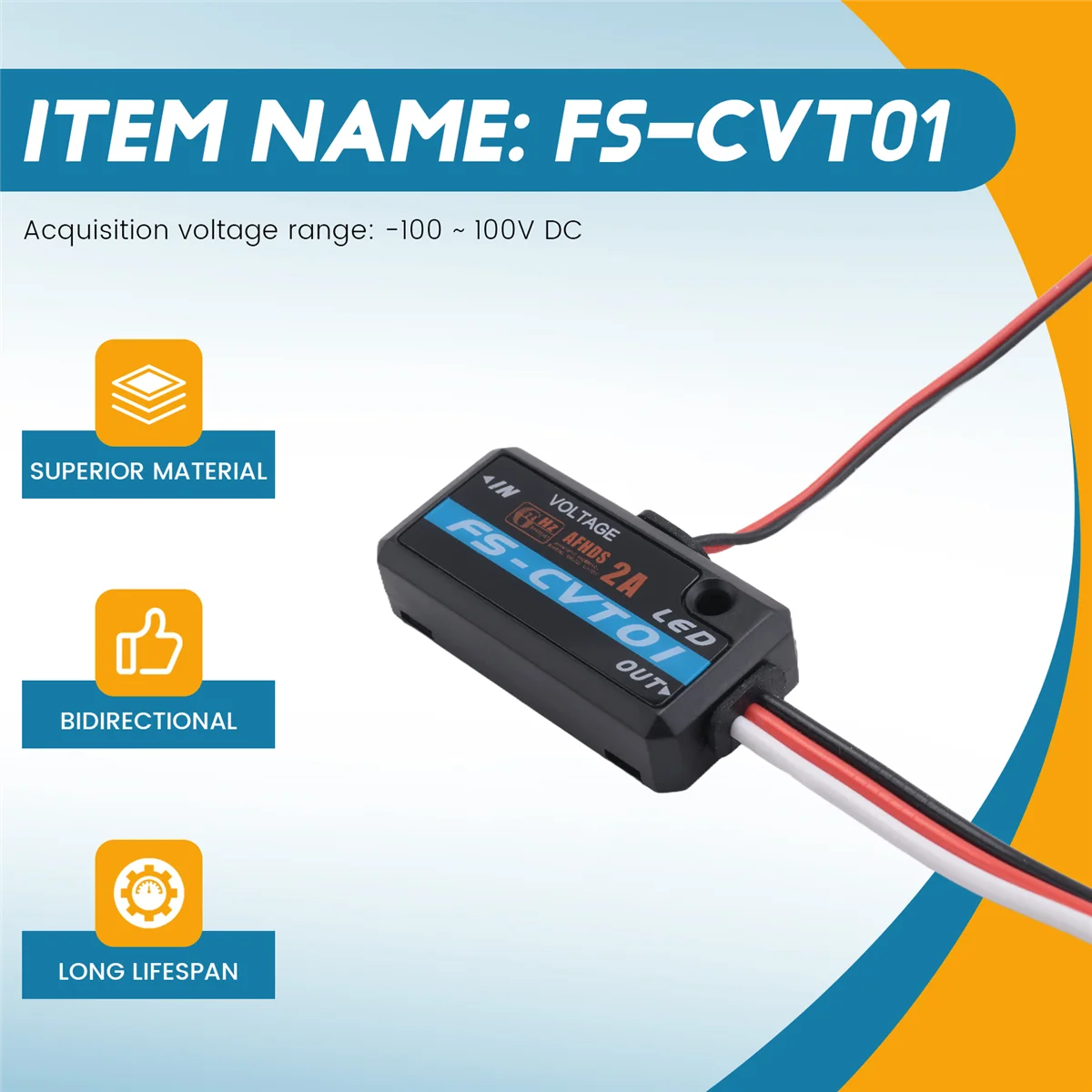 A51I -CVT01 Spannungssensor Telemetrie Datenmodul für FSi6 FSi10 IA6B IA10 Empfänger FPV RC Teile
