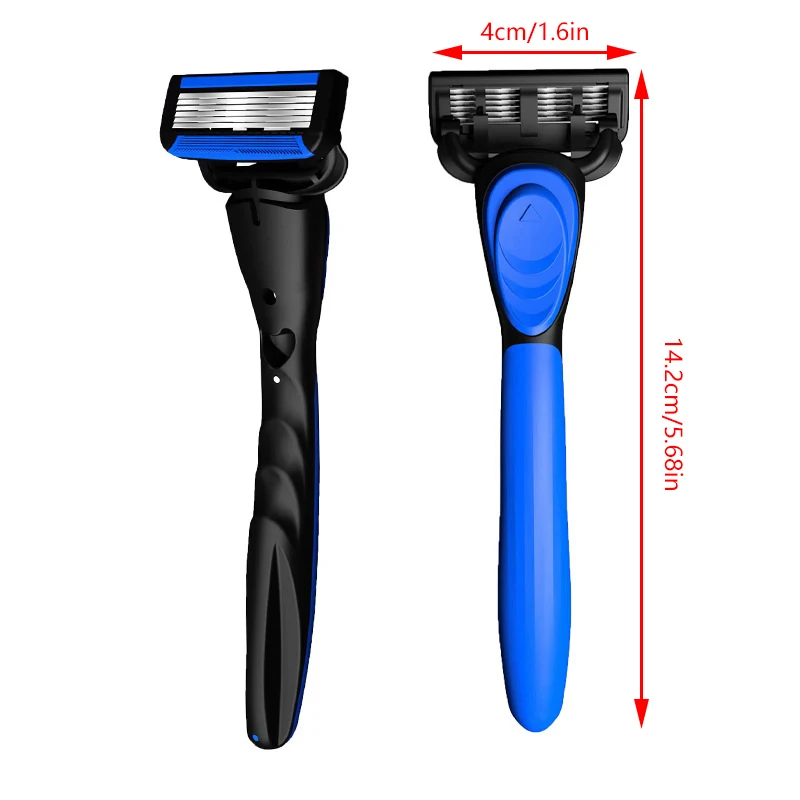 Manual Razor For Men 7-Layer Blade Shaving Knife With Replaceable Blades No Skin Damage Blades Shaver Hair Removal Knife