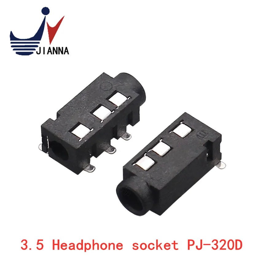 Pakket Postcode Met 3.5 Hoofdtelefoon Aansluiting PJ-320D Patch Audio Moeder Socket Bluetooth Audio Socket Hoofdtelefoon