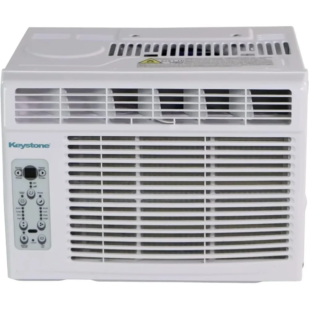 10,000 BTU Window-Mounted Air Conditioner with Follow Me LCD Remote Control, White