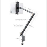 JOPREE CT07 Aluminum Cantilever Lazy Long Arm Phone Holder Bracket Adjustable Tablet Stand