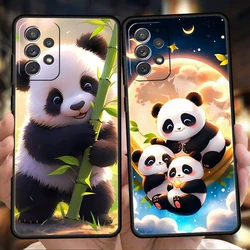 Cartoon Lovely Panda Phone Case for Samsung Galaxy A15 A14 A25 A54 A34 A51 A71 A72 A73 A32 A52 A52S A11 A21S A31 A41 Soft Shell