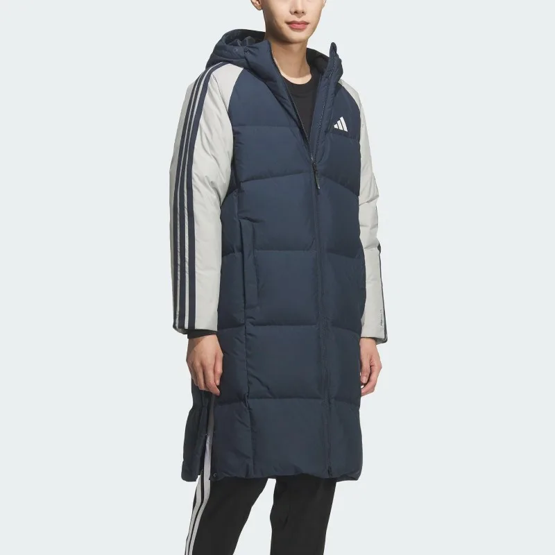 Adidas 3S CB Long Down Men's Hooded Long Down Jacket KQ5494