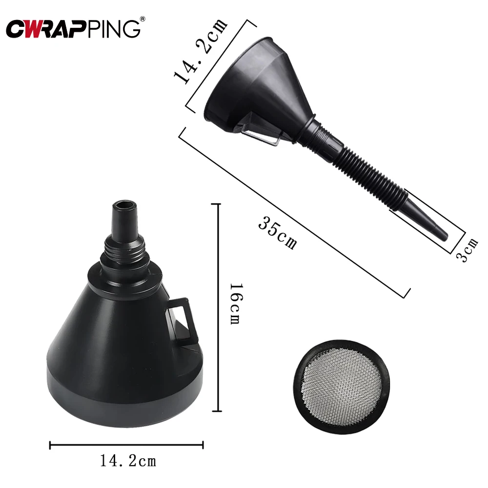 1PC Auto Funnel Car Motorcycle Refueling Funnel Multi Functional Flexible Oil Changing Tool with Wide Mouth Motorcycle Tank Bag image 6
