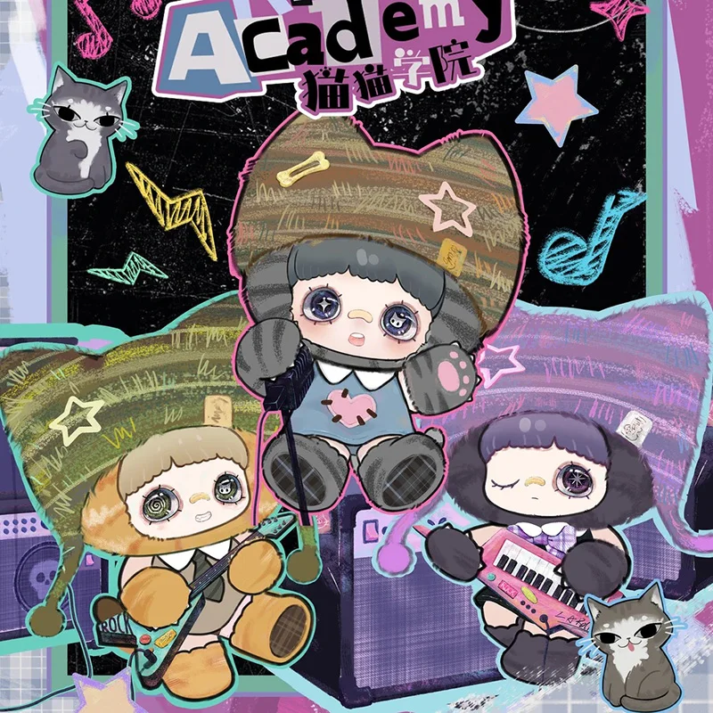 

New Maymei Cat Academy Series Blind Box Vinyl Plush Doll Bag Decoration Pendant Trendy Mystery Box Ornament Collectible Gift