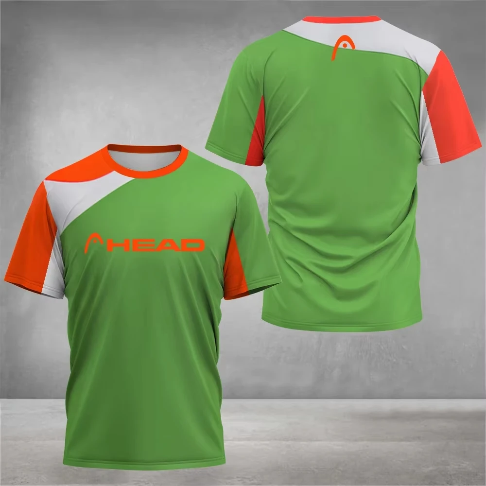 

New Head Clothing Summer Breathable Mens T Shirt Outdoor Badminton Table Tennis Jersey O Neck Short Sleeve Loose Top