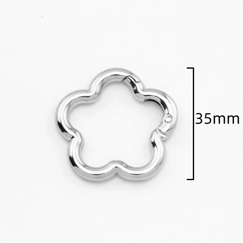5 stks Metalen Bloemvorm Sleutelhanger Sluiting Swivel Snap Sleutelhanger Bulk Bloesem Lente Snap Karabijn Haak voor Sleutelhanger Craft DIY - afbeelding 1