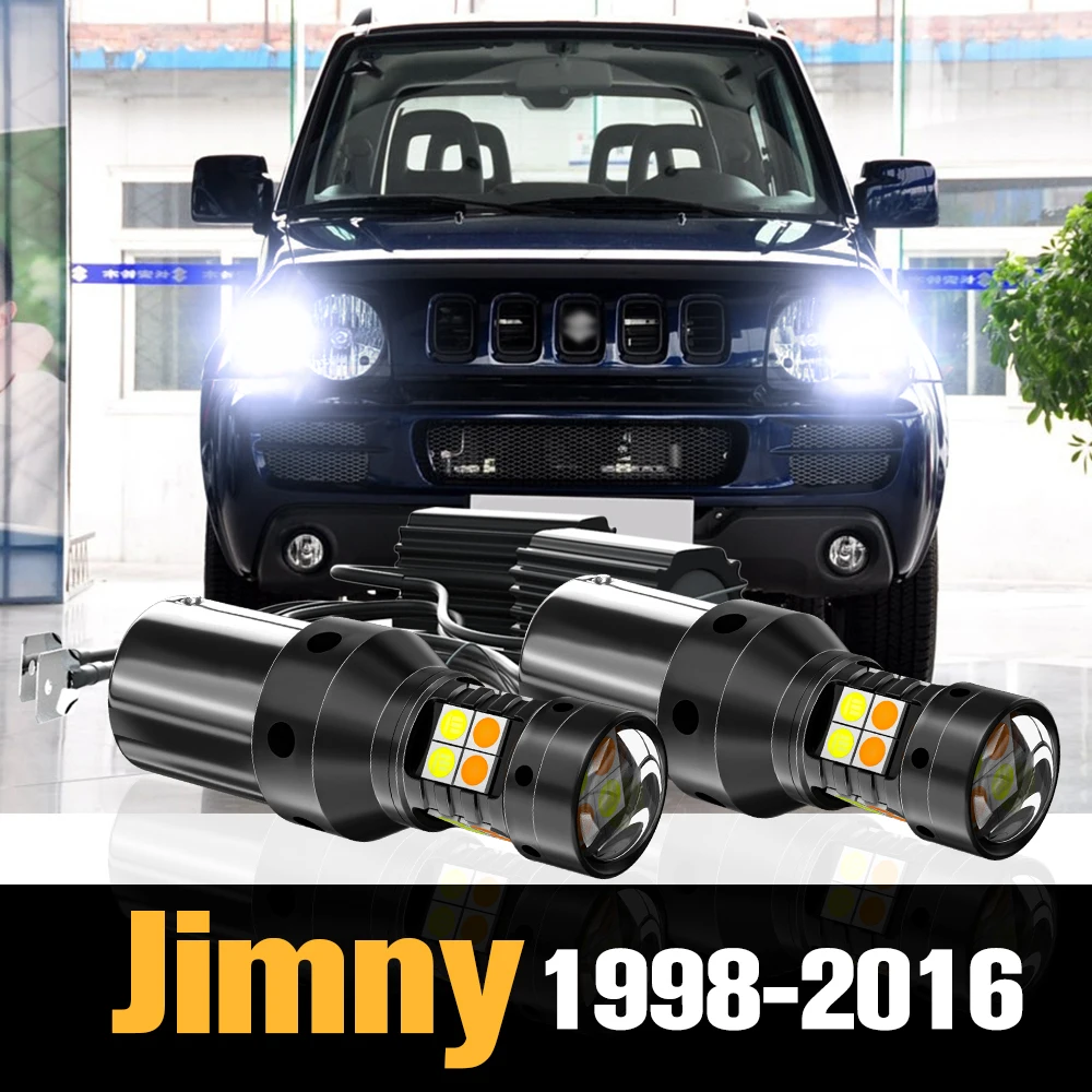 

2pcs Canbus LED Dual Mode Turn Signal+Daytime Running Light DRL Accessories For Suzuki Jimny 1998-2016 2008 2009 2010 2011 2012