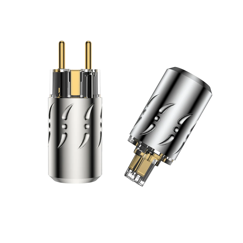 

Viborg VE512G+VF512G EU power plug 99.998% copper Gold plated Aluminum alloy Shell plug