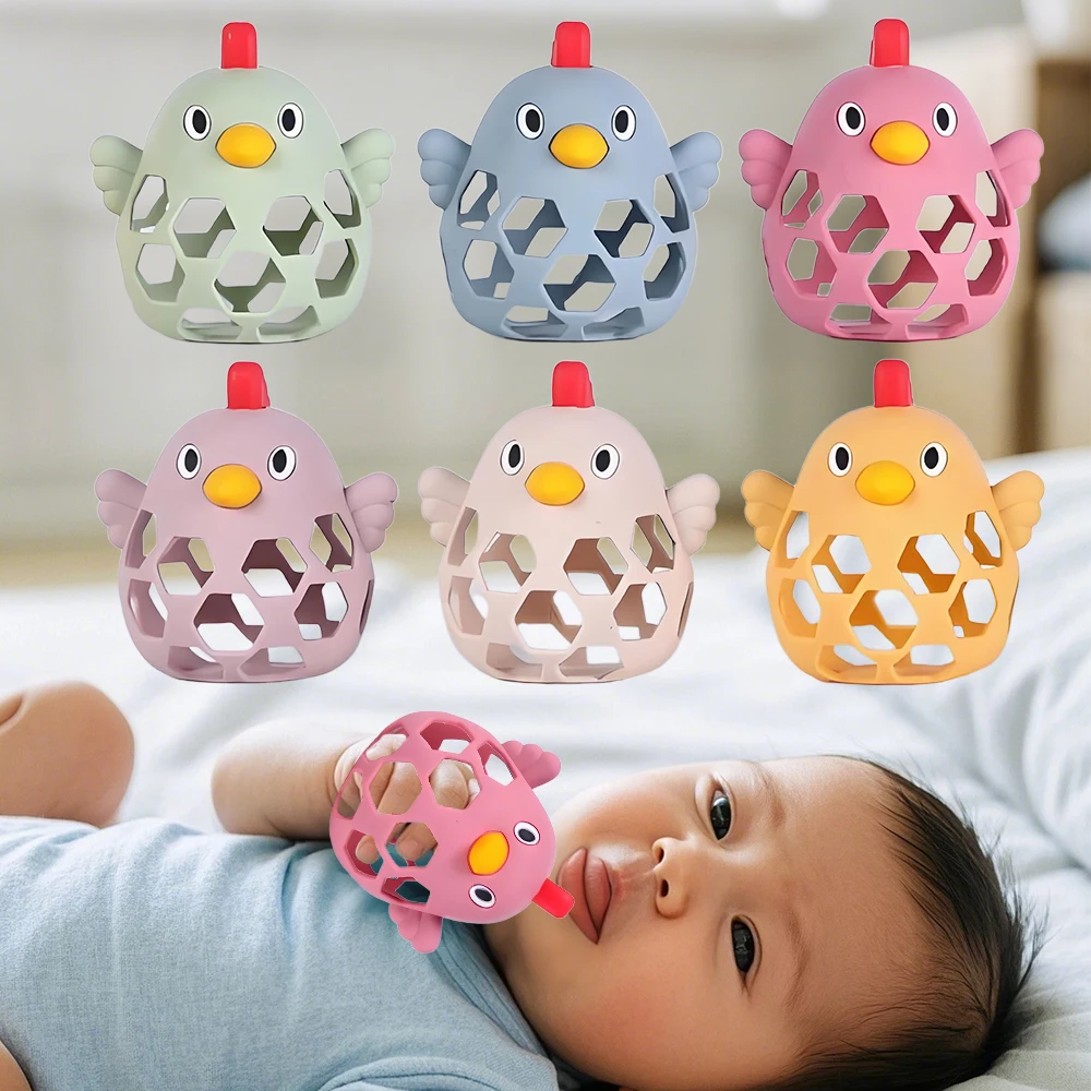 Hochet et jouet sensoriel, cloche de lit, boule en silicone Montessori, jouets pour nouveau-nés, cadeaux pour enfants, jeux éducatifs, 0-36 mois