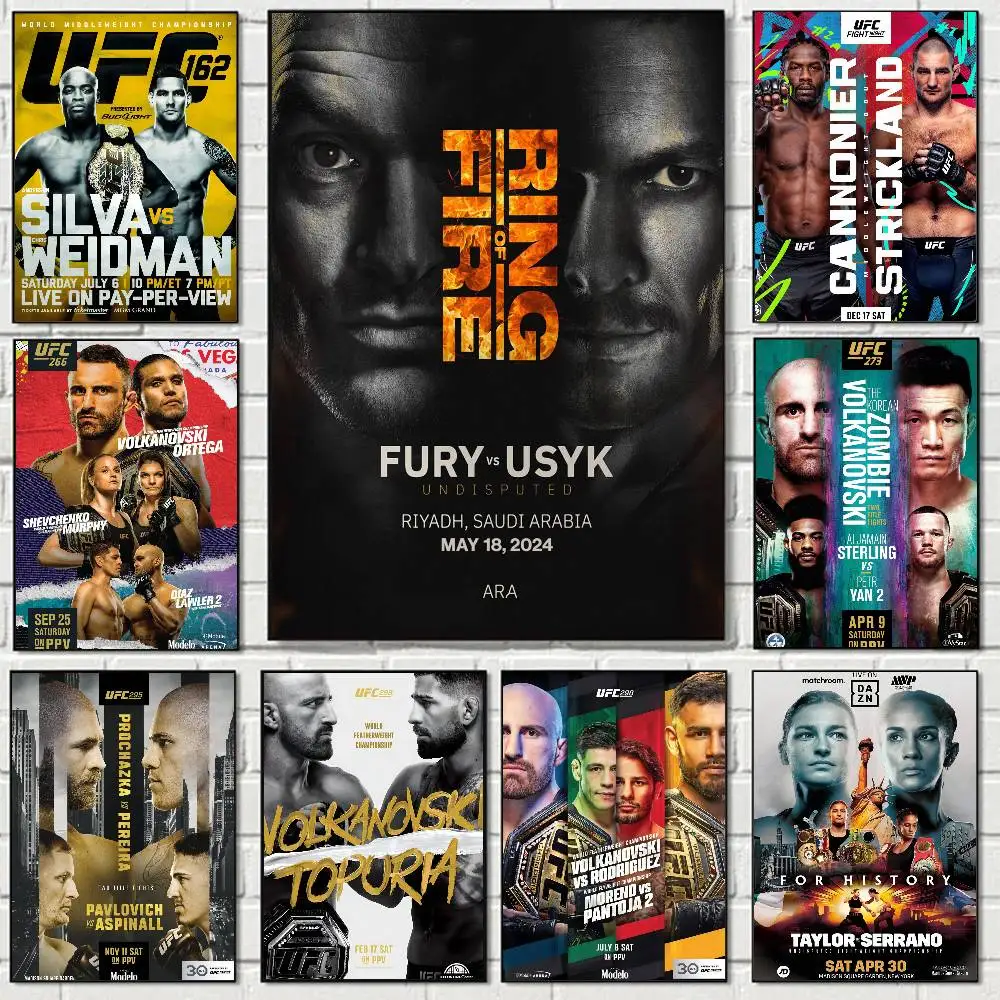 U-المتطرفة القتال بطولة UFC المشارك طباعة A5 A4 A3 A2 جدار ديكور فني لغرفة مكتب هدية لمحبي