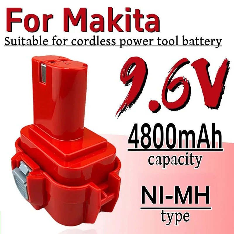 for Makita PA09 9.6V 4.8Ah/4800mAh Rechargeable NI-MH Battery 9100 9120 9122 9133 6207D 6222D Cordless Drill Power Tool Battery