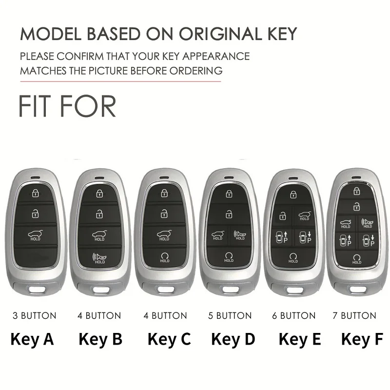 For Hyundai Sonata Nexo DN8 Santa Fe Tucson NX4 Staria Ioniq 5 Atos Solaris Car Key Case Cover Fob Shell Holder Accessories