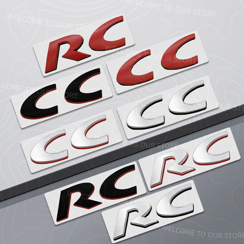 Aleación de Zinc para RC CC Logo de letra 308 408 2008 206 208 307 3008 maletero de coche emblema de Metal 3D insignia de carrocería trasera accesorios adhesivos