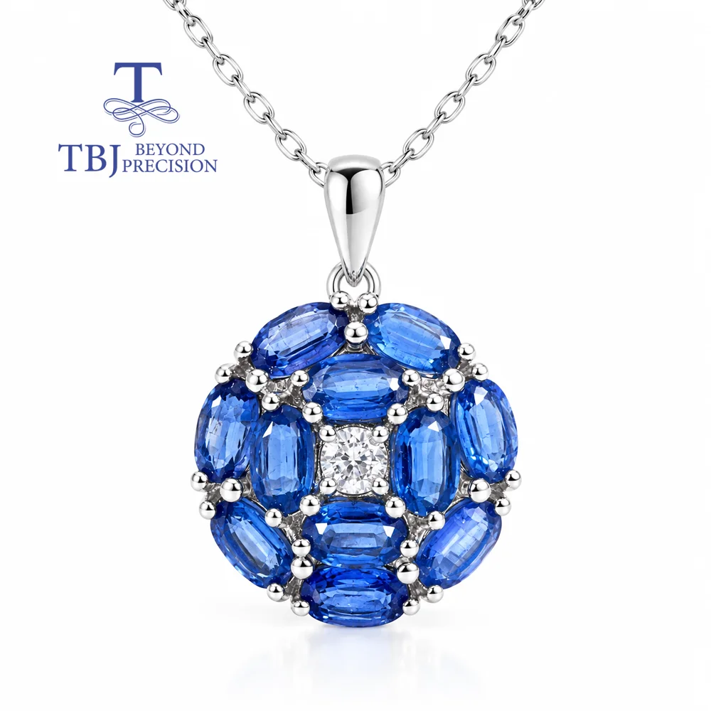 Natural Blue Kyanite  Pendant 45cm Necklace 925 Silver inclusion quality Fine Jewelry Elegant and Noble Gift for Women