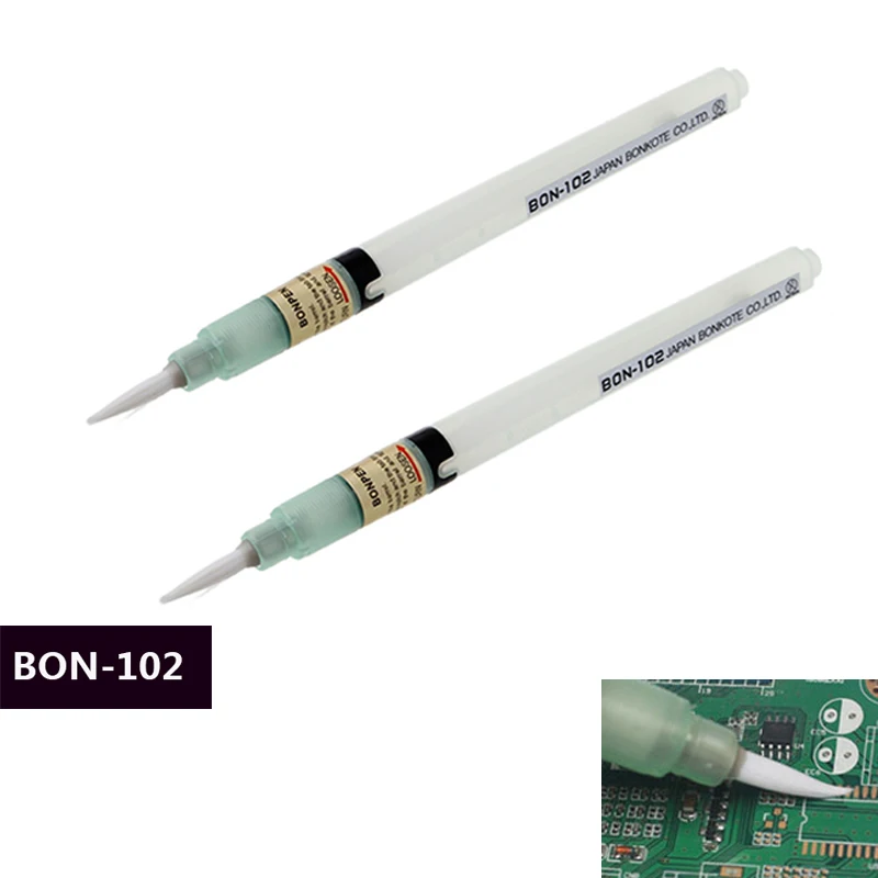 

BON-102 Flux Paste Solder Paste Brush Tip Pen Welding for Soldering PCB Board Electrical Repair