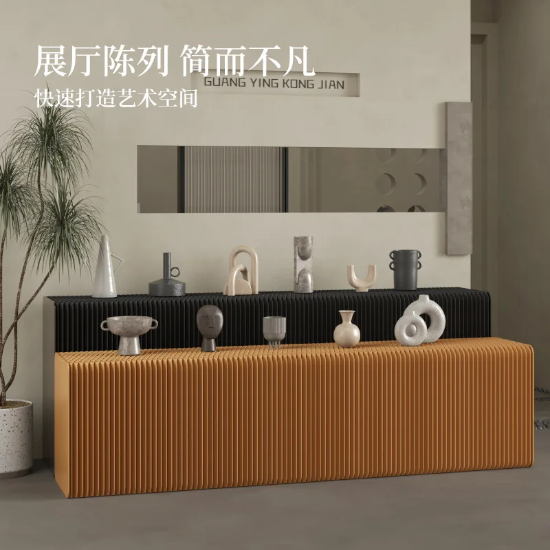 HYS Folding Display Stand Long Strip Booth Window Product Shelf Physical Live Product Exhibition Shelf