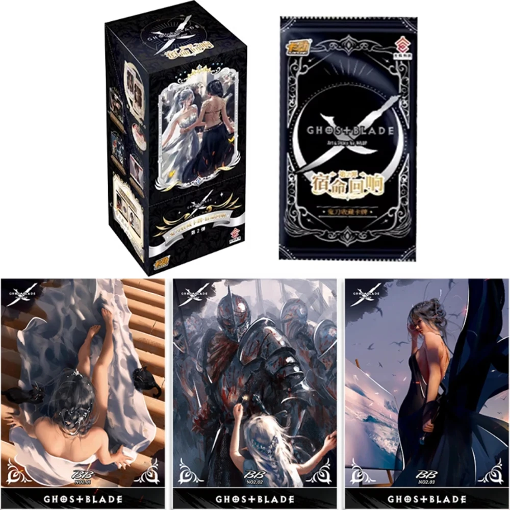 Novo cartão de lâmina fantasma ecos do destino cartões de coleção de luxo irmã gêmeos cartões de ouro e prata pintados à mão cartão de arte em quadrinhos