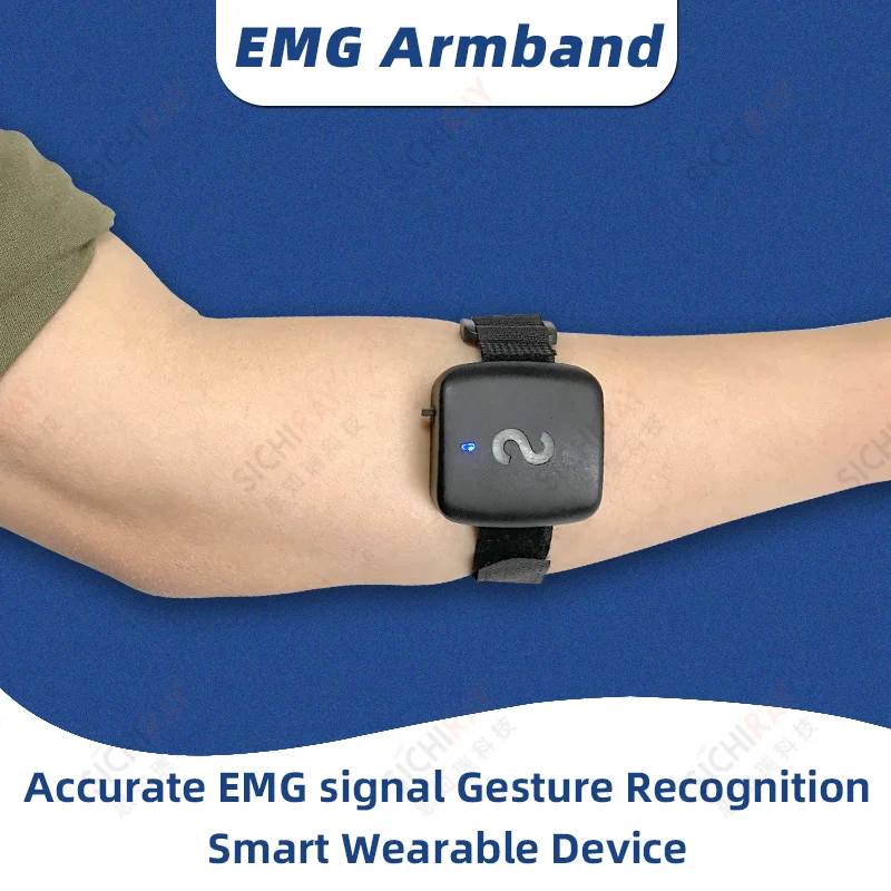 EMG Armband Dry Electrode Muscle Sensor Wearable Device Gesture Control Game Robot Bluetooth With Upper PC Software for Arduino