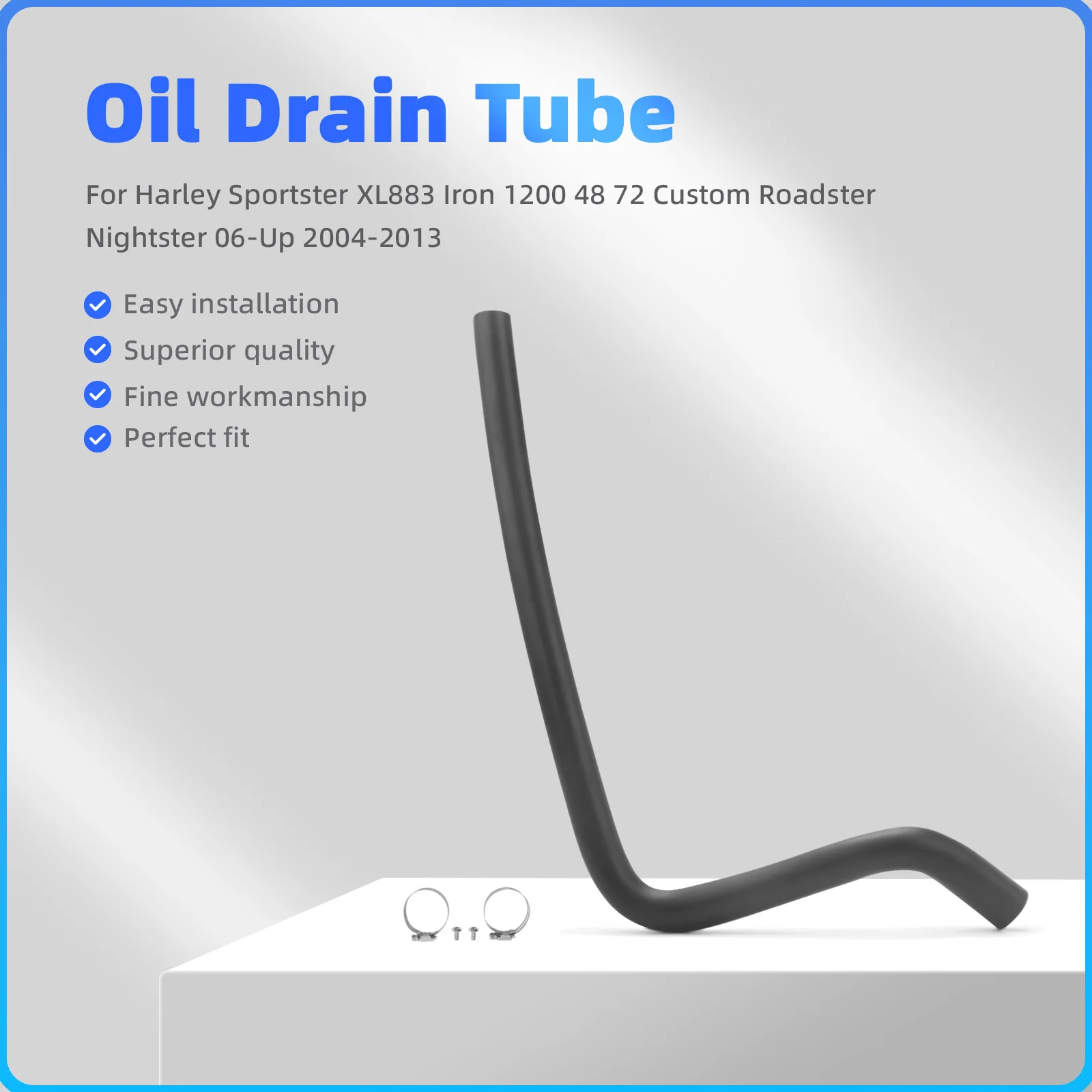 Motorcycle Oil Cooler Tube Oil Drain Hose Line For Harley Sportster XL 883 Iron 1200 Forty Eight 72 Roadster Nightster Low 04-24