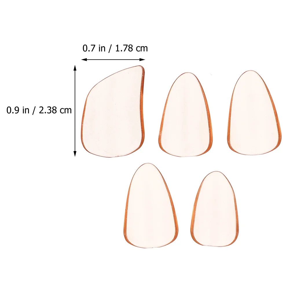 5 Pcs Electrical Tools Pipa Nails Accessories Fingertip Protection Covers Pick Protective Orange Practice Child