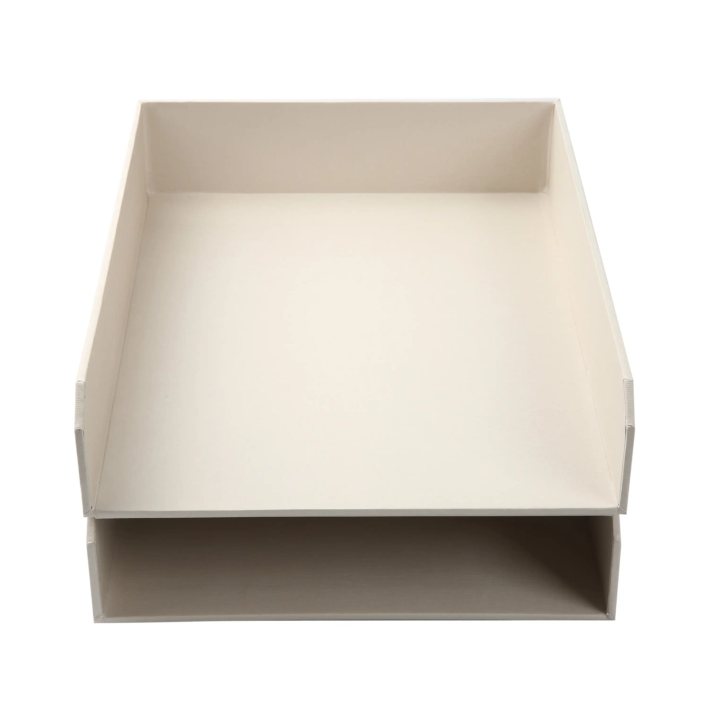 طقم مكون من قطعتين من الورق المقوى وصينية الورق ومنظم المكتب باللون البيج البردي