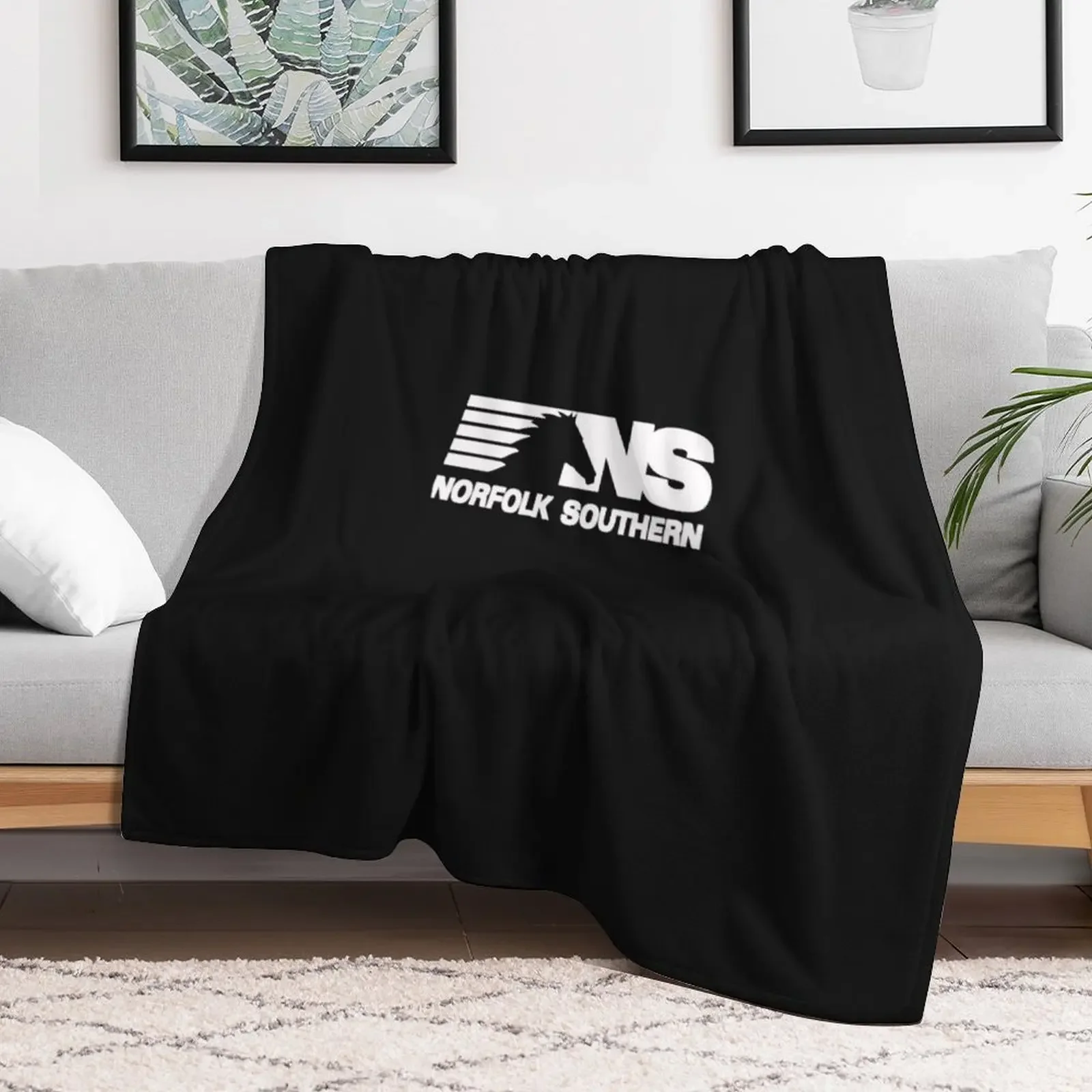Norfolk Southern Railway Throw Blanket Cozy Home Blanket Gift for Christmas Holiday