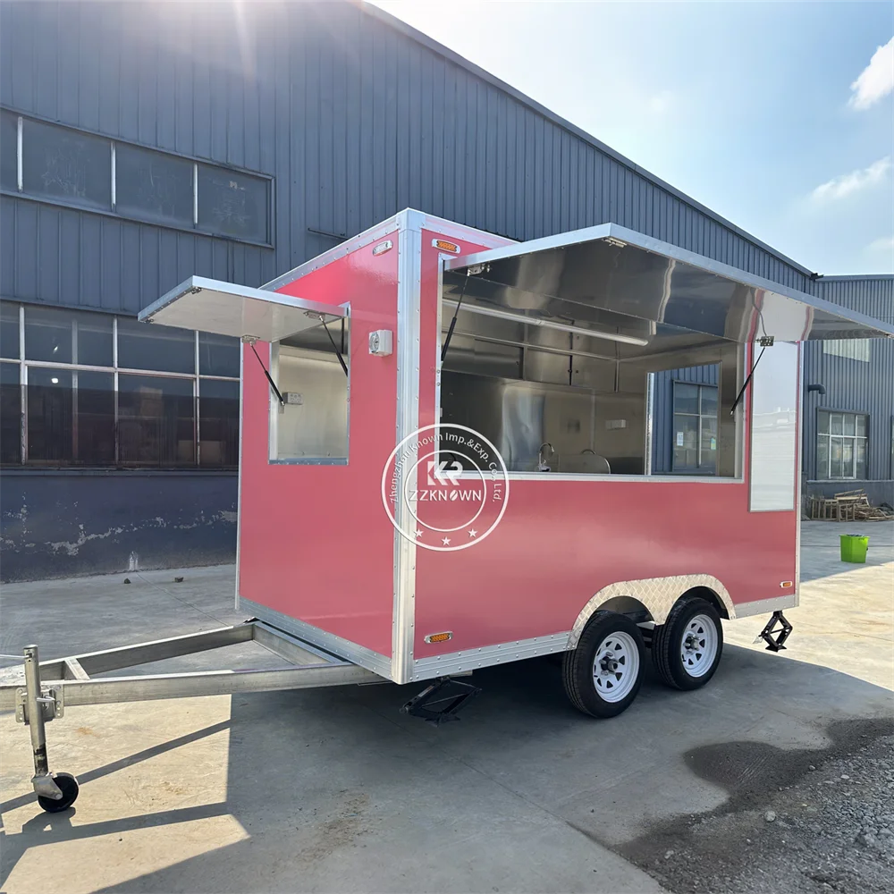 Street Catering Mobile Kitchen Coffee Food Trailer Urban Pizza Cart Snack Ice Cream Food Truck Mobile Food Trailer For Markets