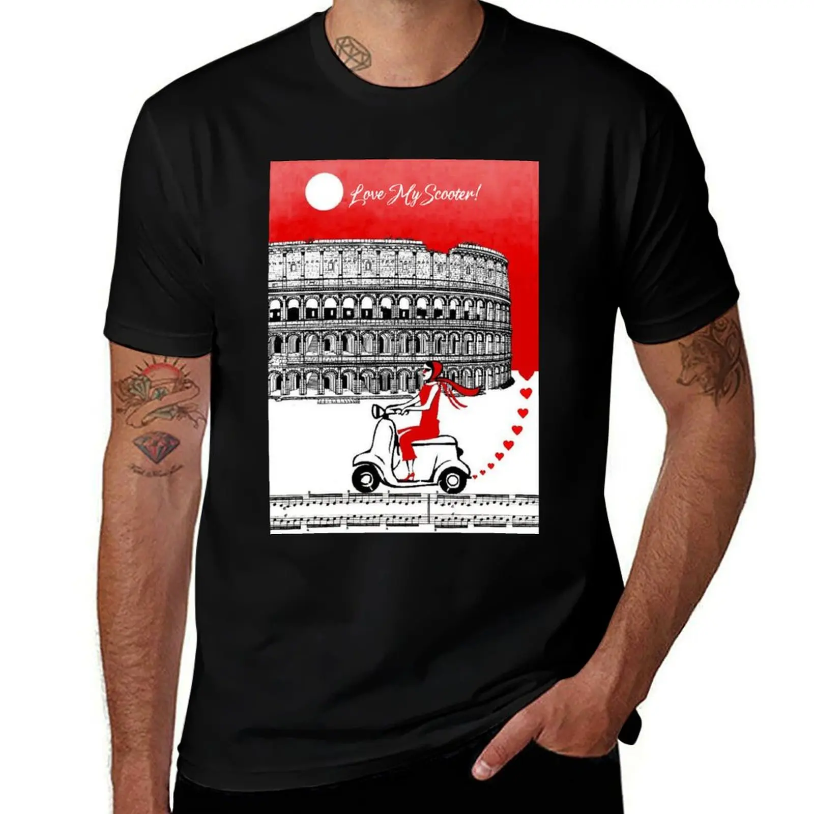 

Футболка Love My Scooter, мужские хлопковые футболки, футболка из 100% хлопка