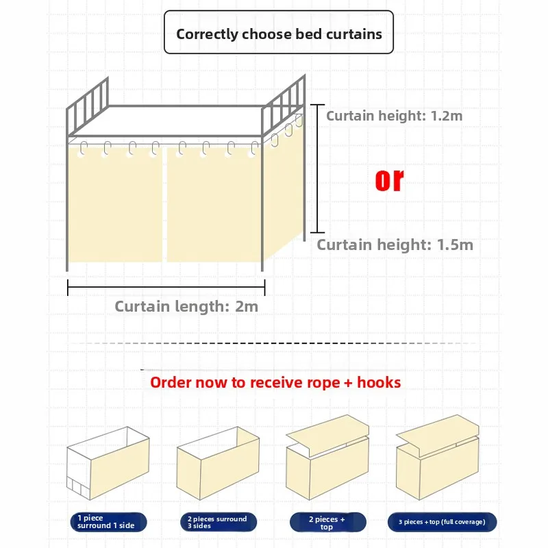 University Dormitory Bed Curtain Block Light Upper And Lower Bunk Bed Enclosure Cloth Single Person Bedroom Door Number