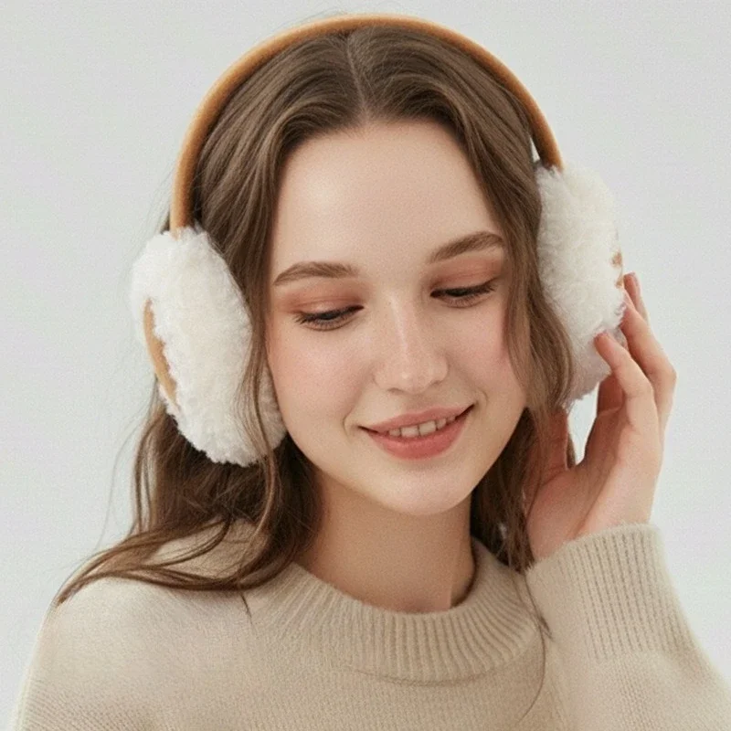 Earmuffs Women, Plush Winter Warmth, Earmuffs Men, Antifreeze Earcaps,ear Protection, Foldable, Earmuffs for Women
