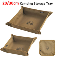 1Pc Camping Storage Tray Home Travel Storage Box Outdoor Camping Portable Folding Table Stacked Square Clutter Storage Tray