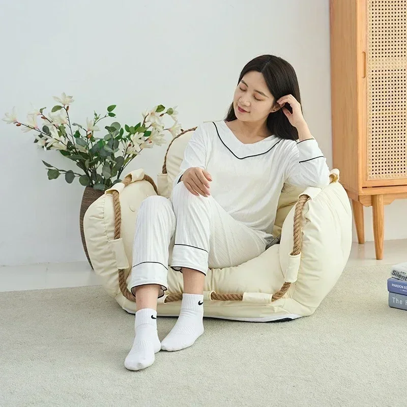 Household Goods Hemp Rope Decoration Lazy Sofa Tatami Sofa Bed Foldable Floor Sofa Above Ground Balcony Internet Famous Sofa