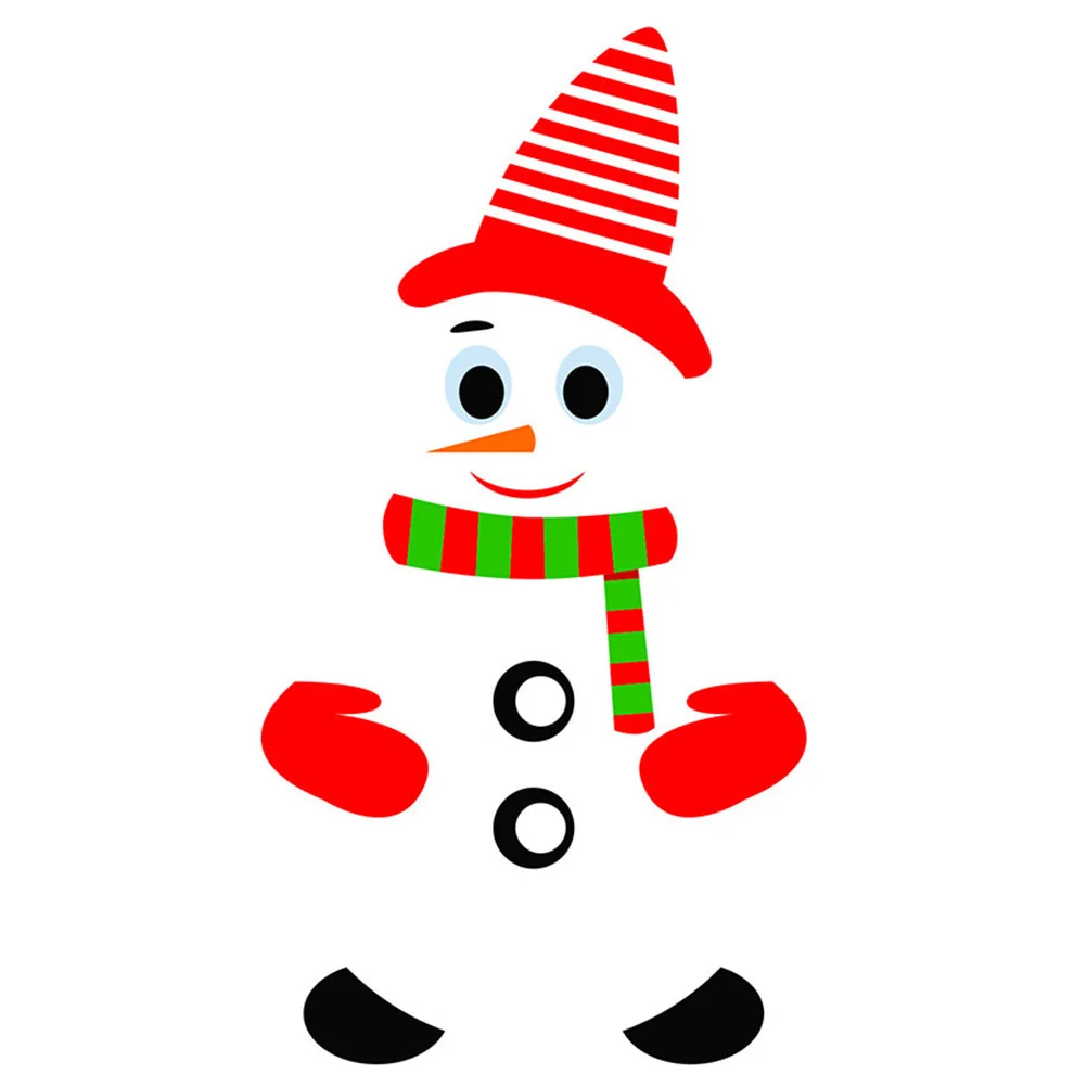 

1Set Refrigerator Sticker Snowman Pattern Magnetic Decals Home Ornaments Fridge Sticker Refrigerator Magnet Christmas Decor