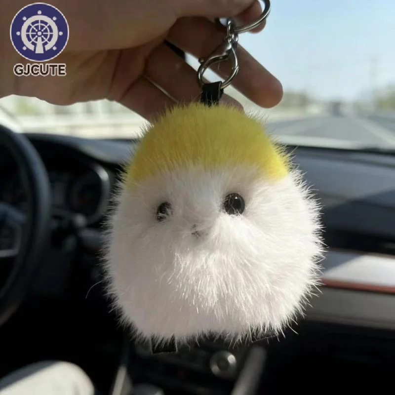 Cute Fluffy Round Bird Plush Keychain Bird Doll Bag Pendant Backpack Decor Car Accessories Gift