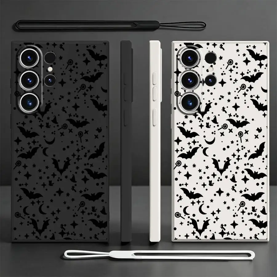 Case for Samsung Galaxy S26 S20 FE S21 Plus S23 S24 Ultra S25 Edge Note 20 10 Ultra S22 Phone Cover Bat Halloween Motif